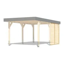 Karibu Lamellen Seitenwand für Leimholz Einzel- und Doppelcarport 180 x 200 cm