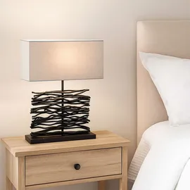 GLOBO Tischleuchte Schwarz Grau