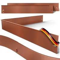 Rasenkante Metall - 21,6m Verlegelänge - Garten Metallbeeteinfassung 18,5cm hoch - Stabile Metallbeetbegrenzung Metall braun - 19er Set Metallrasenkante je 1,2m Länge - Verformbar & Ultraleicht