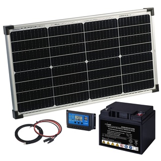 Revolt 60-Watt-Solarpanel mit PWM-Laderegler und Blei-Akku, 480 Wh, 30 A