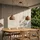 LUCANDE Außenleuchte Holz 100 x 30 x 24 cm 2-flg. beige, Rattan