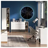 Lomadox Jugendzimmer Set 3-teilig TIMARU-131 mit Schreibtisch in weiß mit Eiche und graphit