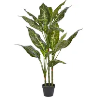 Beliani Kunstpflanze DIEFFENBACHIA 110 cm Grün