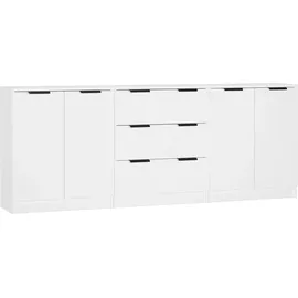 vidaXL Sideboard 3-tlg. Weiß