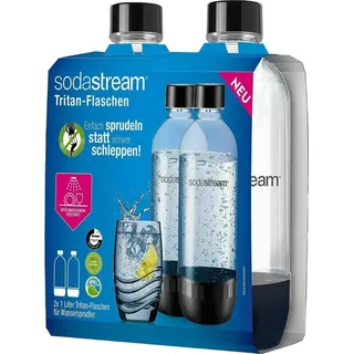 Sodastream Tritan-Flasche 2 x 1 l schwarz