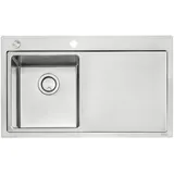 Naber Corno Ora Schrankbreite 45 cm Edelstahl Becken links 1014041