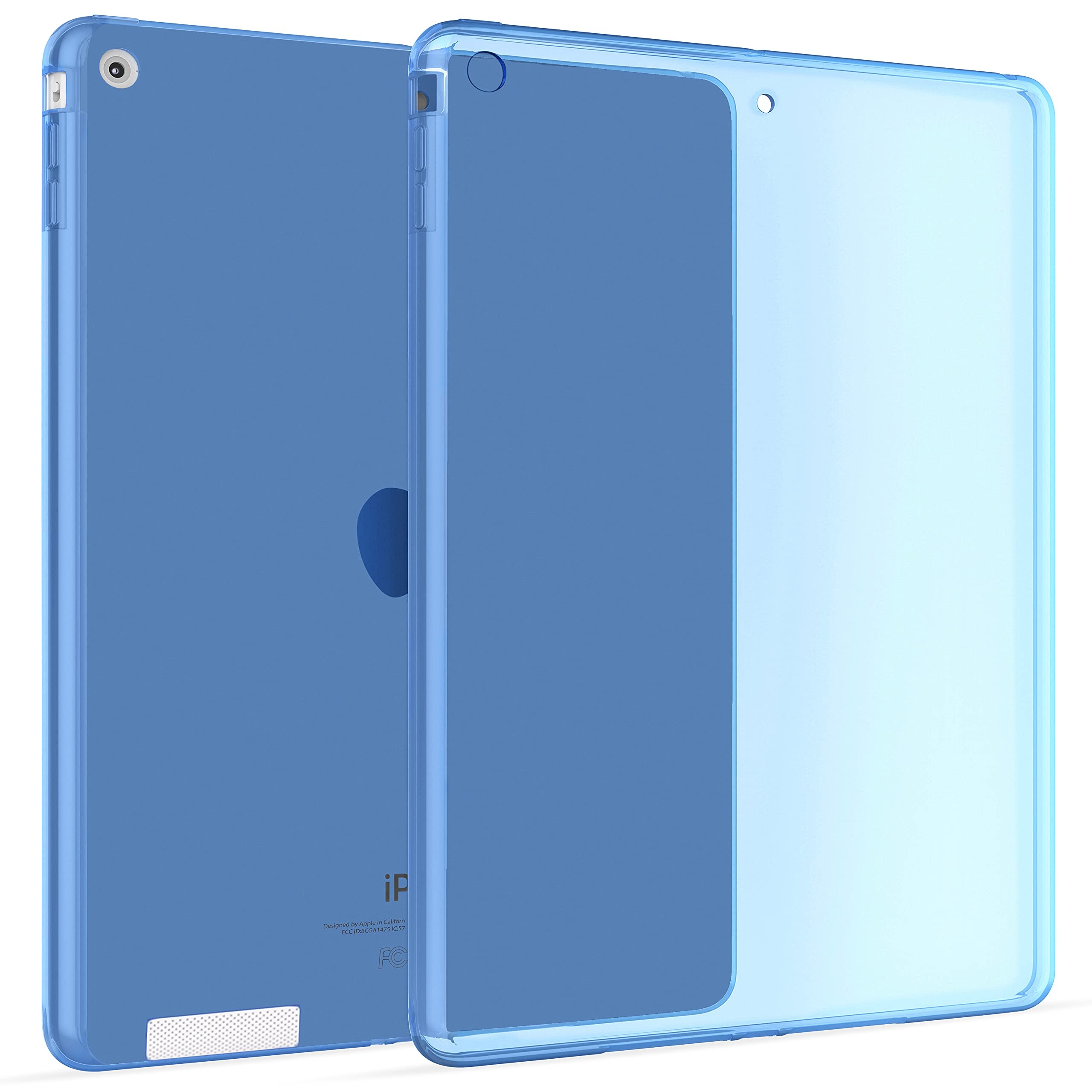 Okuli Hülle Kompatibel mit Apple iPad 2, iPad 3, iPad 4 - Transparent Silikon Cover Case Schutzhülle in Blau