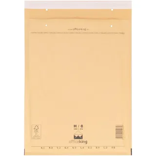 officeking 100 Luftpolsterversandtaschen Luftpolsterumschlag H8 braun 290 x 370 mm DIN B4 Luftpolster Verpackung Polsterumschläge Briefumschläge gepolstert