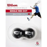 Wilson Staff Squash 2 Ball Squashbälle, Rot, 2 Stück