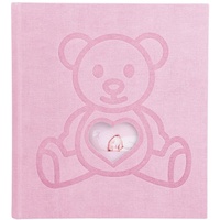 Exacompta 16566E Fotoalbum TEDDY BEAR 300 Fotos 10 x 32,8 x 4,7 cm 60 Seiten mit Kristallblättern Format 29 32 cm Einband aus rosa