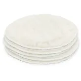 BITUXX 180 mm Polierpad Wollpad Polierfell Wollpuffer für Autopoliermaschinen 5 Stück