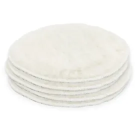 BITUXX 180 mm Polierpad Wollpad Polierfell Wollpuffer für Autopoliermaschinen 5 Stück