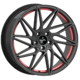 Keskin Tuning KT20 Future 8.5x20 ET45 MB72 6 - BLACK PAINTED RED INSIDE - 20 112.0 45.0