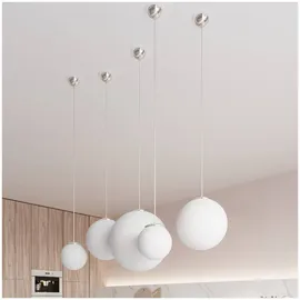 Sollux Ugo 1-flg. 40 cm rund weiß Glas