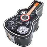 Spardose aus Metall, Form einer Gitarre mit Schloss, Spardose, lustige Dose in großer Größe für Jungen und Mädchen (schwarz)