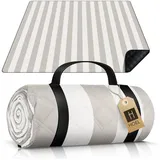 HOEL HOEL® Picknickdecke wasserabweisend + isoliert - Strandmatte XXL 200x200cm grau NO SIZE