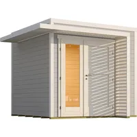 Weka Design Gartenhaus Pure Garden Amberley mit Design-Doppeltür -