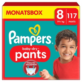 Pampers Baby-Dry pants Gr.8 Einwegwindel, 19+kg, 117 Stück
