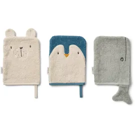 Liewood Sylvester Waschlappen, Arctic sea / ocean view (3er-Set)