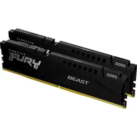 Kingston FURY Beast (2 x 32GB, 5200 MHz, DDR5-RAM, DIMM), RAM, Schwarz