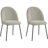 Tom Tailor Polsterstuhl TOM TAILOR HOME, grau (graubeige, schwarz, schwarz), B:49,5cm H:84cm T:47,5cm, Metall, Polyester, Stühle, Polsterstuhl, mit abgerundeter Rückenlehne