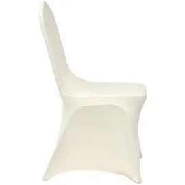 Vevor Stuhlhussen für Klappstühle aus Elastischem Spandex, Universell Passender Stuhlbezug, Abnehmbare & Waschbare Schonbezüge, für Hochzeiten, Partys, Feiern, Essen (100 Stück, Elfenbeinbeige)