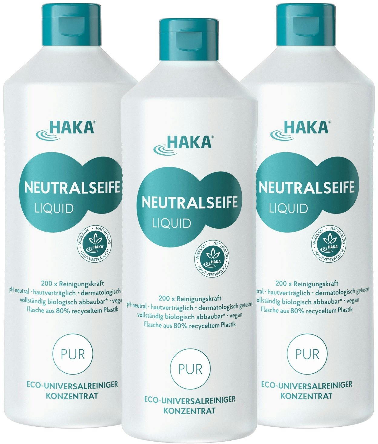 Preisvergleich Produktbild HAKA Neutralseife Liquid Pur 3x1l Reinigungsmittel Allzweckreiniger ph neutral