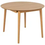MID.YOU Esstisch, Natur, Holz, Holzwerkstoff, Eiche,Kautschukholz, furniert,massiv, rund, konisch, 115x75x115 cm, Esszimmer, Tische, Esstische, Esstische rund