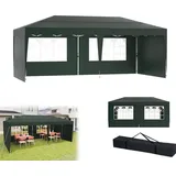 UISEBRT Faltpavillon Pavillon Faltbar 3x6 m Gartenpavillon Gartenzelt höhenverstellbar wasserdicht UV-Schutz Partyzelt für Garten mit Tasche Dunk...