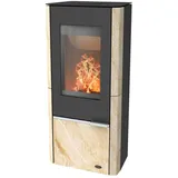 Fireplace ELITE OREGON Kaminofen 6 kW Sandstein Stahl Schwarz K6904