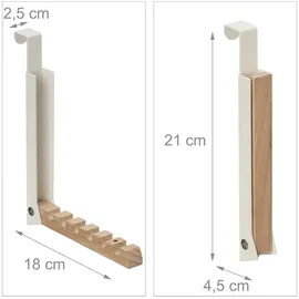 Relaxdays Türhaken Klapphaken creme