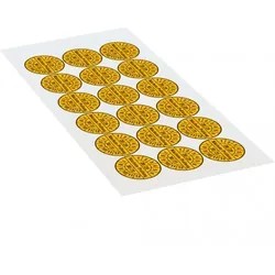 Dreifke® Prüfplakette Nächste Prüfung 28-31, gelb, Dokumentenfolie, Ø 30mm, 18 Stk.