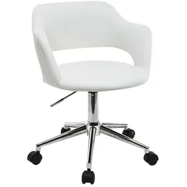 miliboo Design-Bürostuhl Kunstleder Weiß