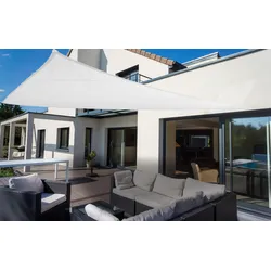 Sonnensegel FLORACORD "Dreieck", weiß, B:460cm T:460cm, Polyester, Sonnensegel, B: 460 cm, weiß
