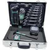 Brüder Mannesmann Werkzeuge Heimwerker Werkzeugkoffer bestückt 108-teilig silberfarben