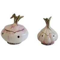 CREAFLOR HOME Zwiebeltopf in Zwiebelform + Knoblauchtopf H. 22cm