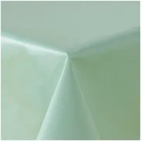 Wachstuchtischdecke Tischdecke abwaschbar PVC Plastik-Tischdecken RUND OVAL ECKIG Rechteckig Outdoor Wachs Gartentischdecke (Pastellgruen, Oval 160x220cm)