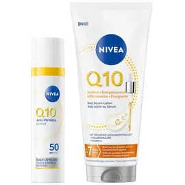 NIVEA Q10 Body Serum-Lotion & Anti-Falten UV Fluid Set 240 ml Lotion