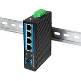 Logilink NS204 - Switch, 5-Port, Gigabit Ethernet, SFP