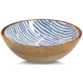 Zeller Schale Mangoholz Blau Ø 20 cm