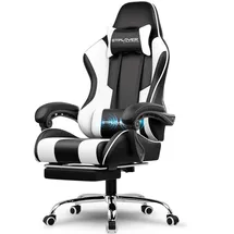 GTPLAYER Gaming Stuhl Kunstleder Schwarz-weiß