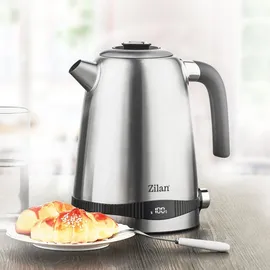 Zilan Edelstahl Wasserkocher 2200 W 40°C-100°C Kapazität: 1,7 L Digitale Temperaturanzeige Warmhaltefunktion