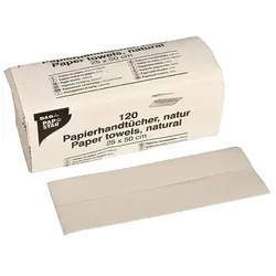 Papstar 20 X 120 Blatt Handtuchpapier C-Falz 50 cm x 25 cm natur 1-lagig
