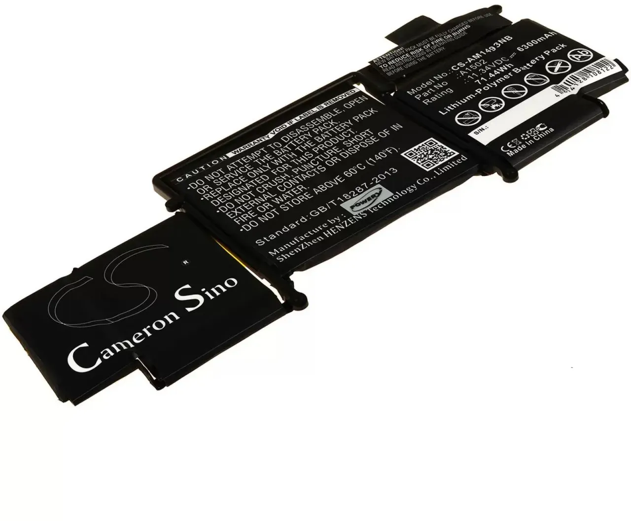 Akku für Laptop Apple MacBook Pro Core i5 2.4 13" / MacBook Pro Core i7 2.8 13" / Typ A1493 / A1502 - 11,34V - 6300 mAh