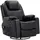 MCombo Relaxsessel 7050 Kunstleder 92 x 109 x 92 Schwarz mit Heizung