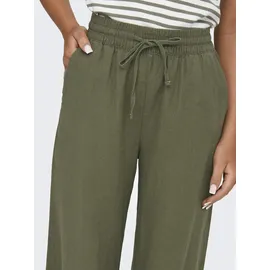 Jdy JDYSAY Linen HW Wide Pant Schlupfhose Kalamata Grün M (38)