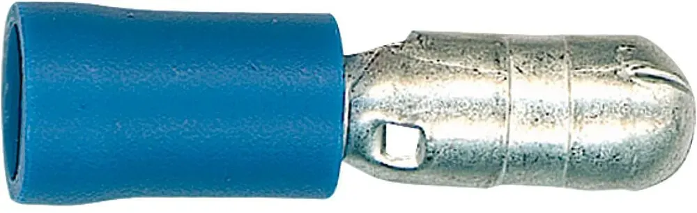 Rundstecker halbisoliert 2,5 mm2 5,0 mm Farbe blau, VPE = 100 Stück WKK Befestigungsmaterialien