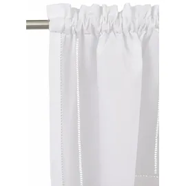 HOSSNER - ART OF HOME DECO Querbehang Stangendurchzug 130 x 25 cm Weiß 1 St
