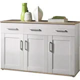 Stella Trading Sideboard 140 x 88 x 45 cm Weiß / Lärche