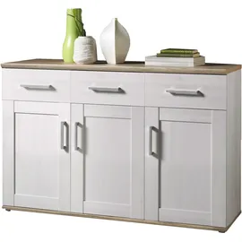 Stella Trading Sideboard 140 x 88 x 45 cm Weiß / Lärche